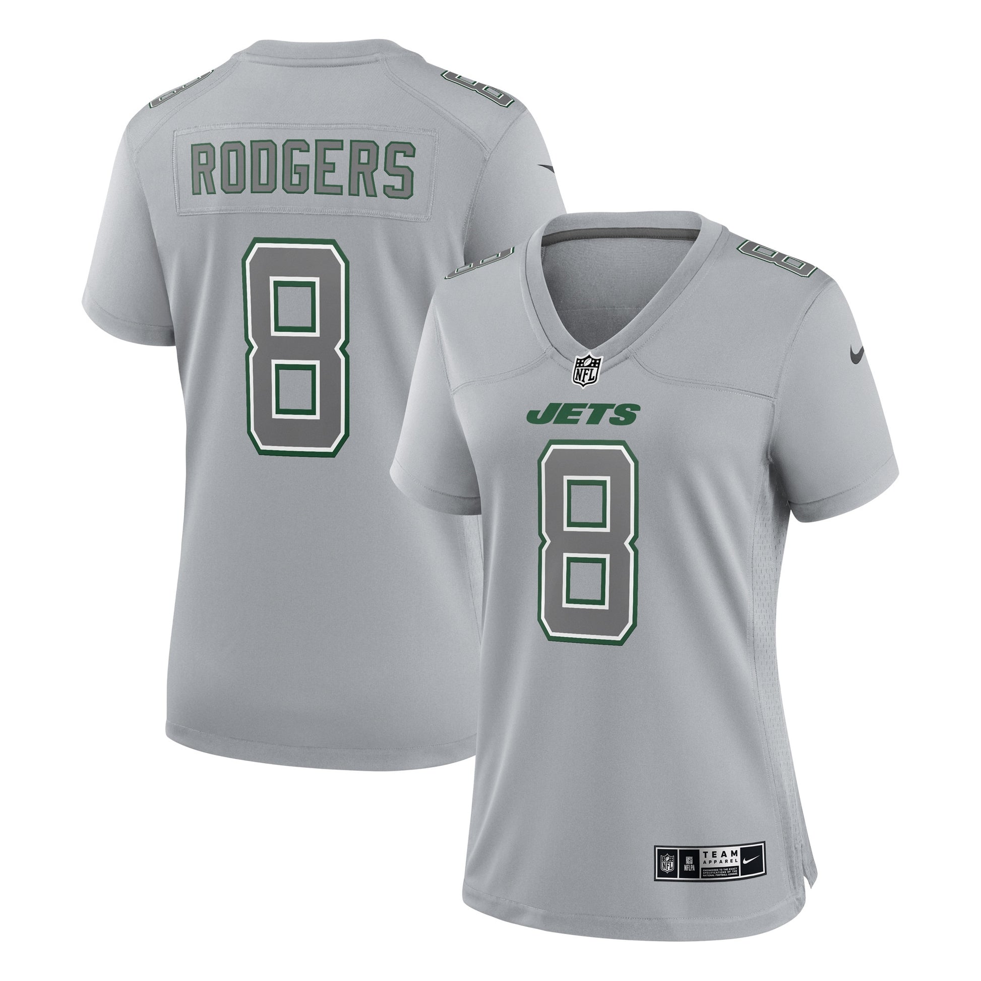 Aaron Rodgers Atmosphere New York Jets gray Fashion jersey