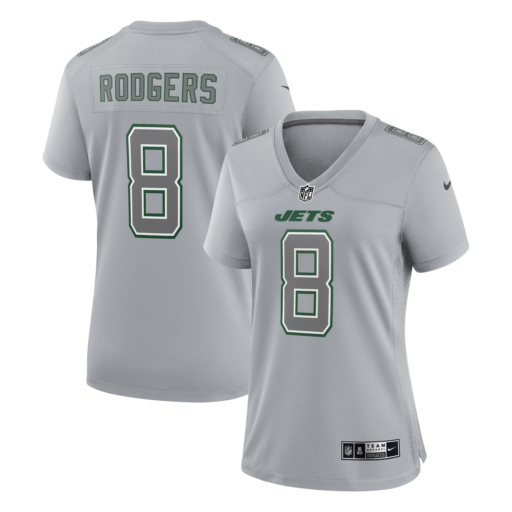 Aaron Rodgers Atmosphere New York Jets gray Fashion jersey