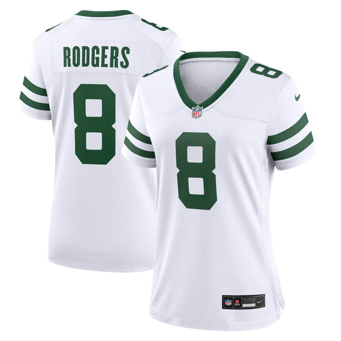 Aaron Rodgers New York Jets white jersey