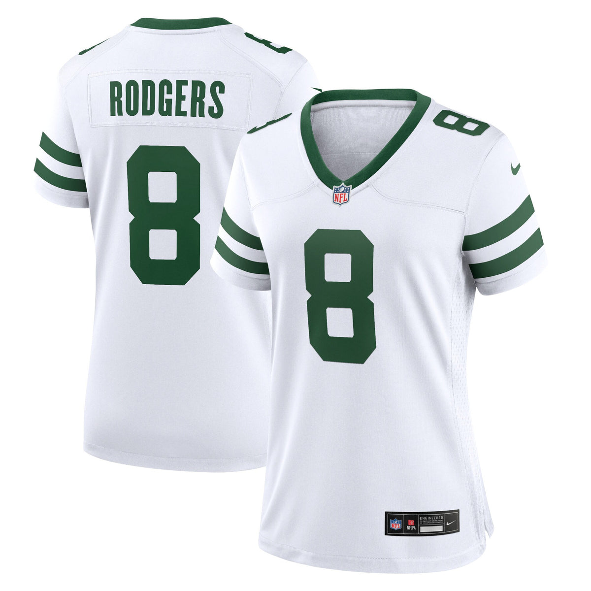 Aaron Rodgers New York Jets white jersey