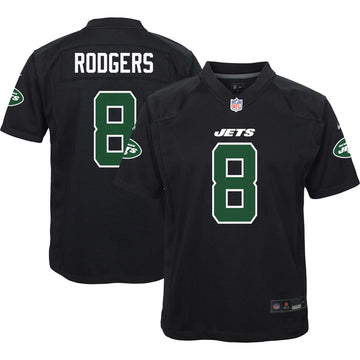 Aaron Rodgers New York Jets black Game jersey