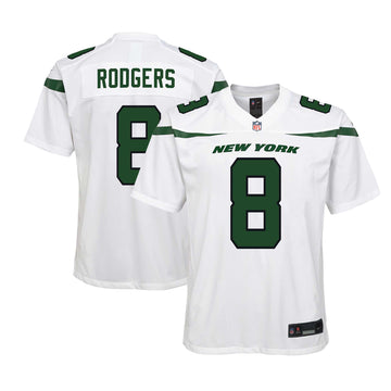 Aaron Rodgers New York Jets white jersey
