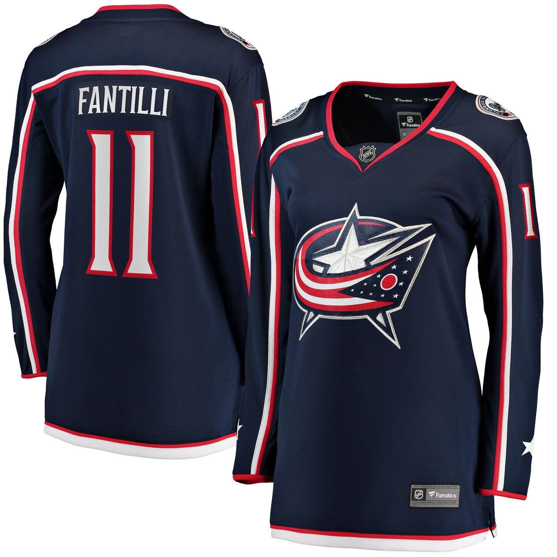 Adam Fantilli Columbus Blue Jackets navy Home jersey