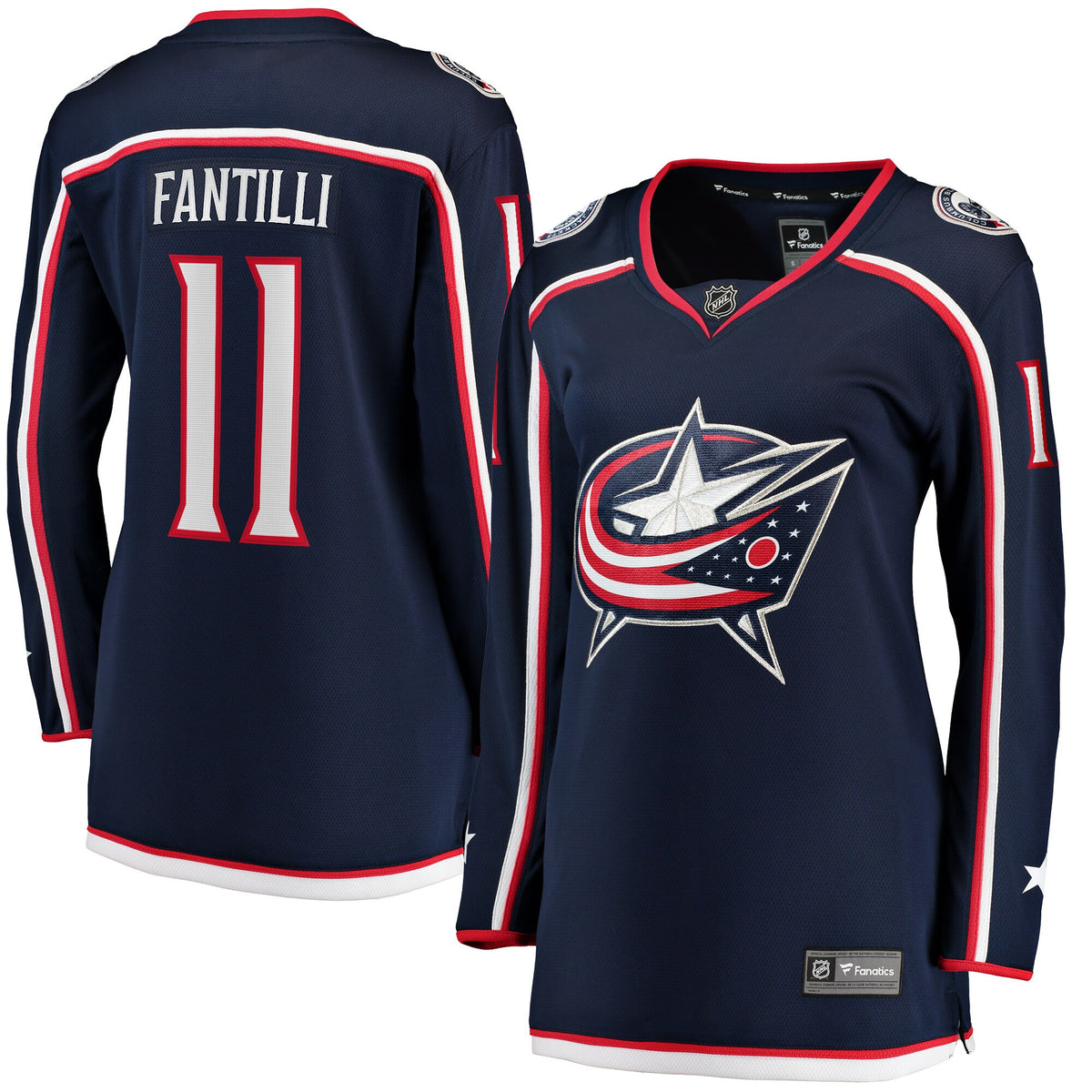 Adam Fantilli Columbus Blue Jackets navy Home jersey