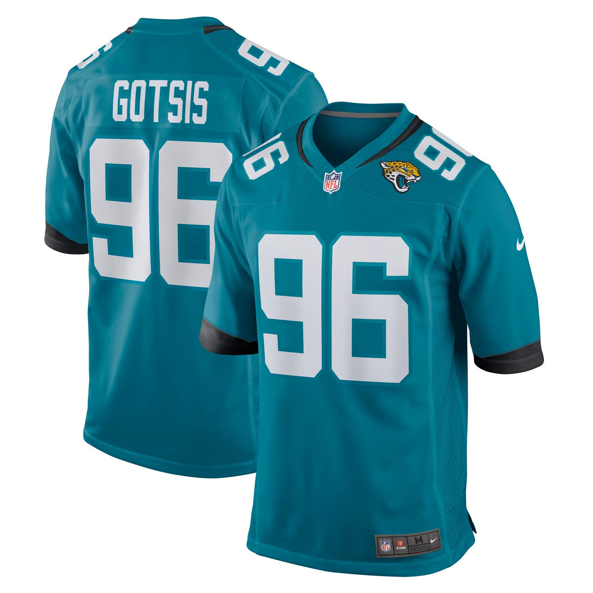 Adam Gotsis Jacksonville Jaguars teal jersey