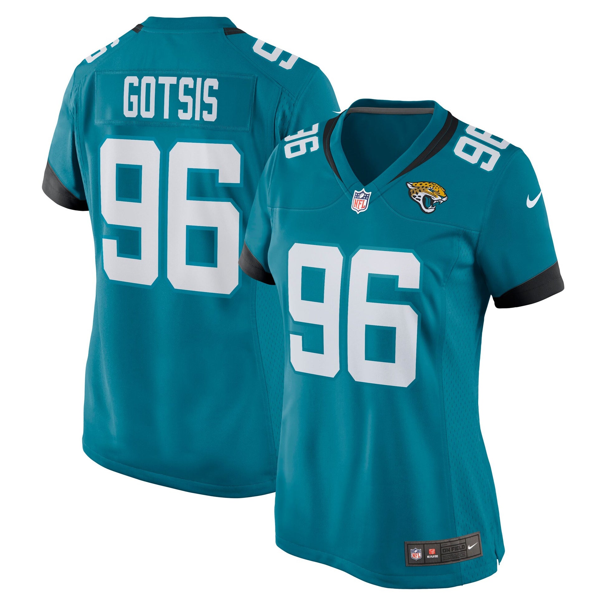 Adam Gotsis Jacksonville Jaguars teal jersey