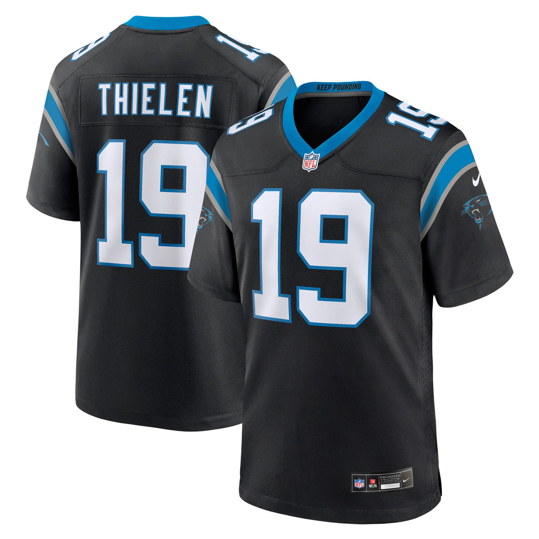 Adam Thielen Carolina Panthers black jersey