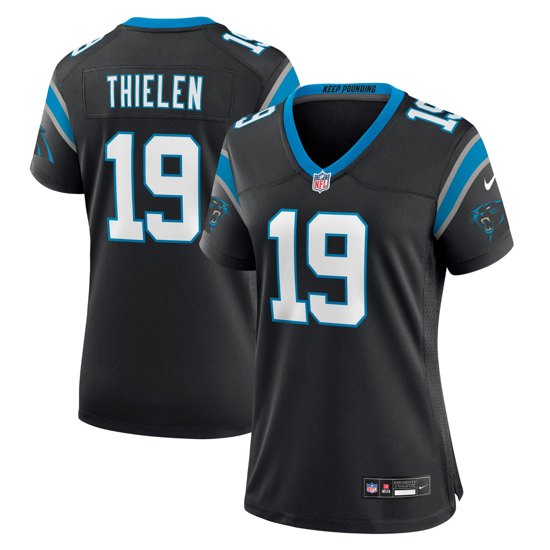 Adam Thielen Carolina Panthers black jersey