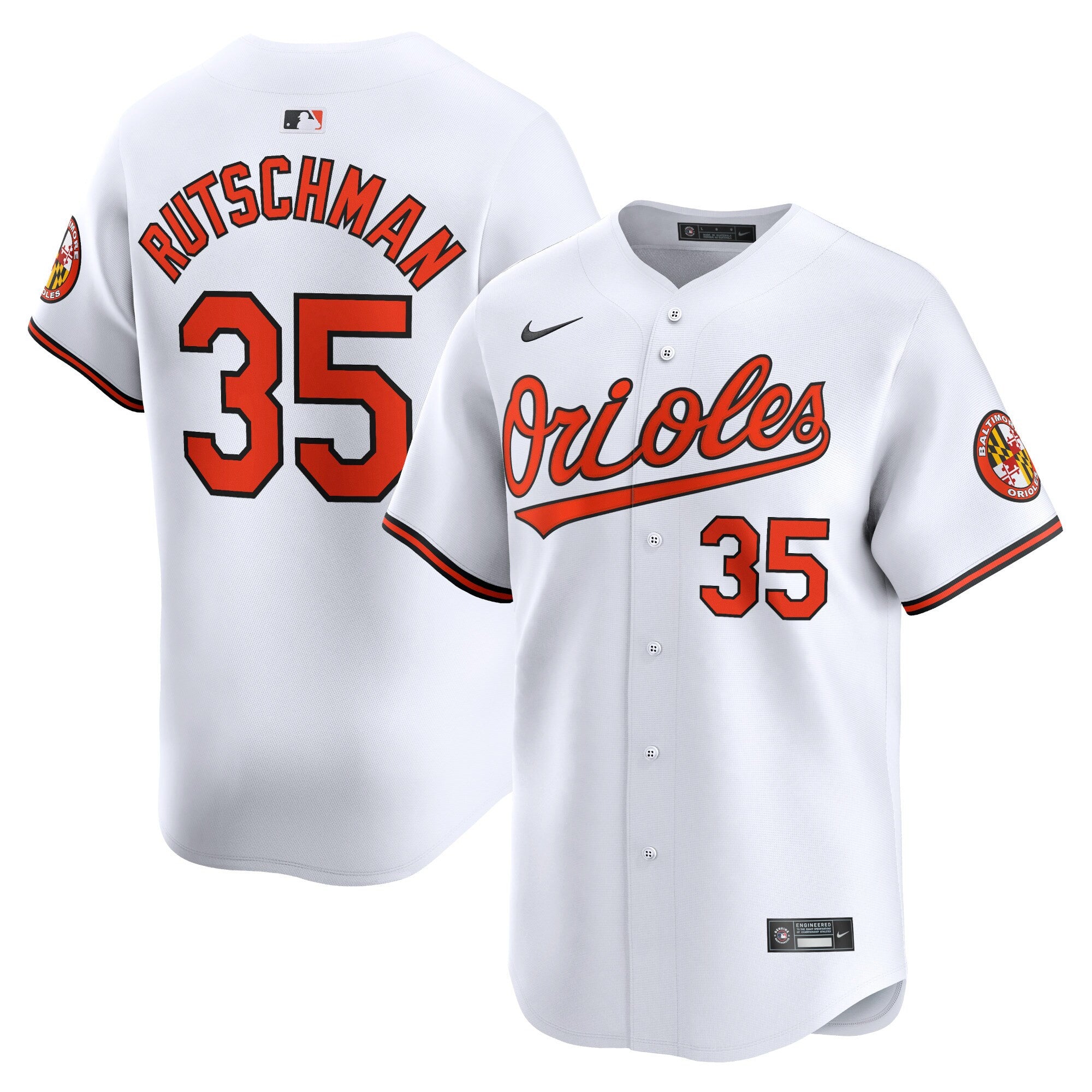 Adley Rutschman Baltimore Orioles white Limited jersey