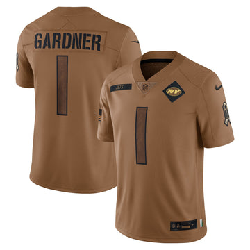 Ahmad Sauce Gardner New York Jets brown Salute To Service jersey