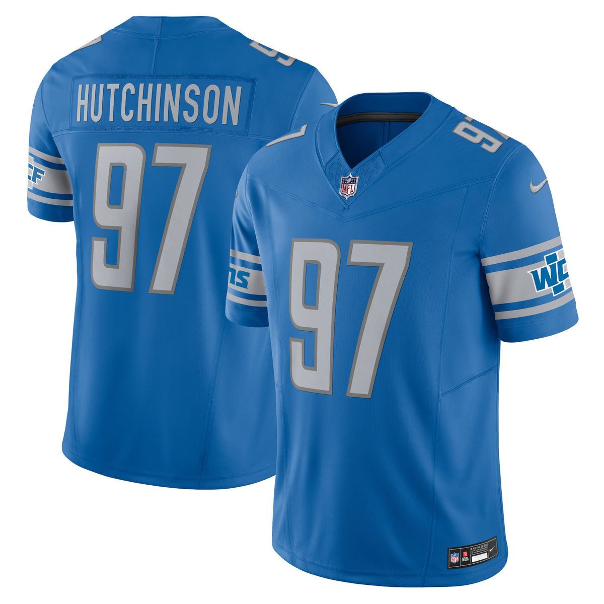 Aidan Hutchinson Detroit Lions blue Vapor jersey