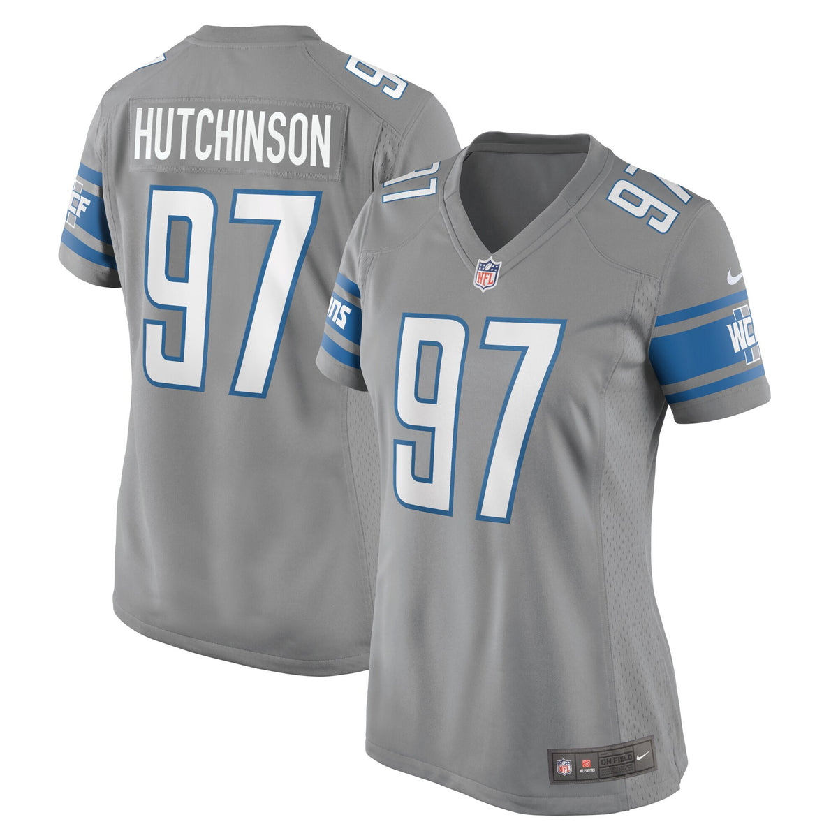 Aidan Hutchinson Detroit Lions silver jersey