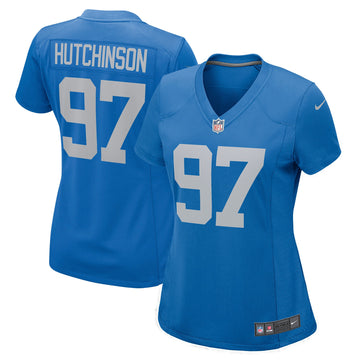 Aidan Hutchinson Detroit Lions blue jersey