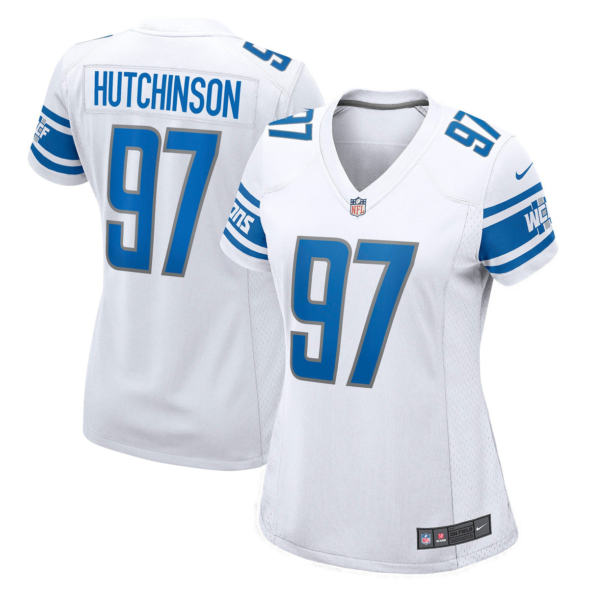 Aidan Hutchinson Detroit Lions white jersey
