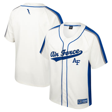 Colosseum Ruth Button-up Air Force Falcons cream jersey
