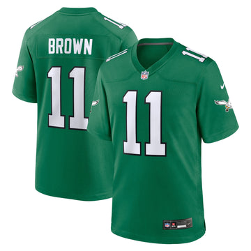 A.j. Brown Philadelphia Eagles green Game jersey
