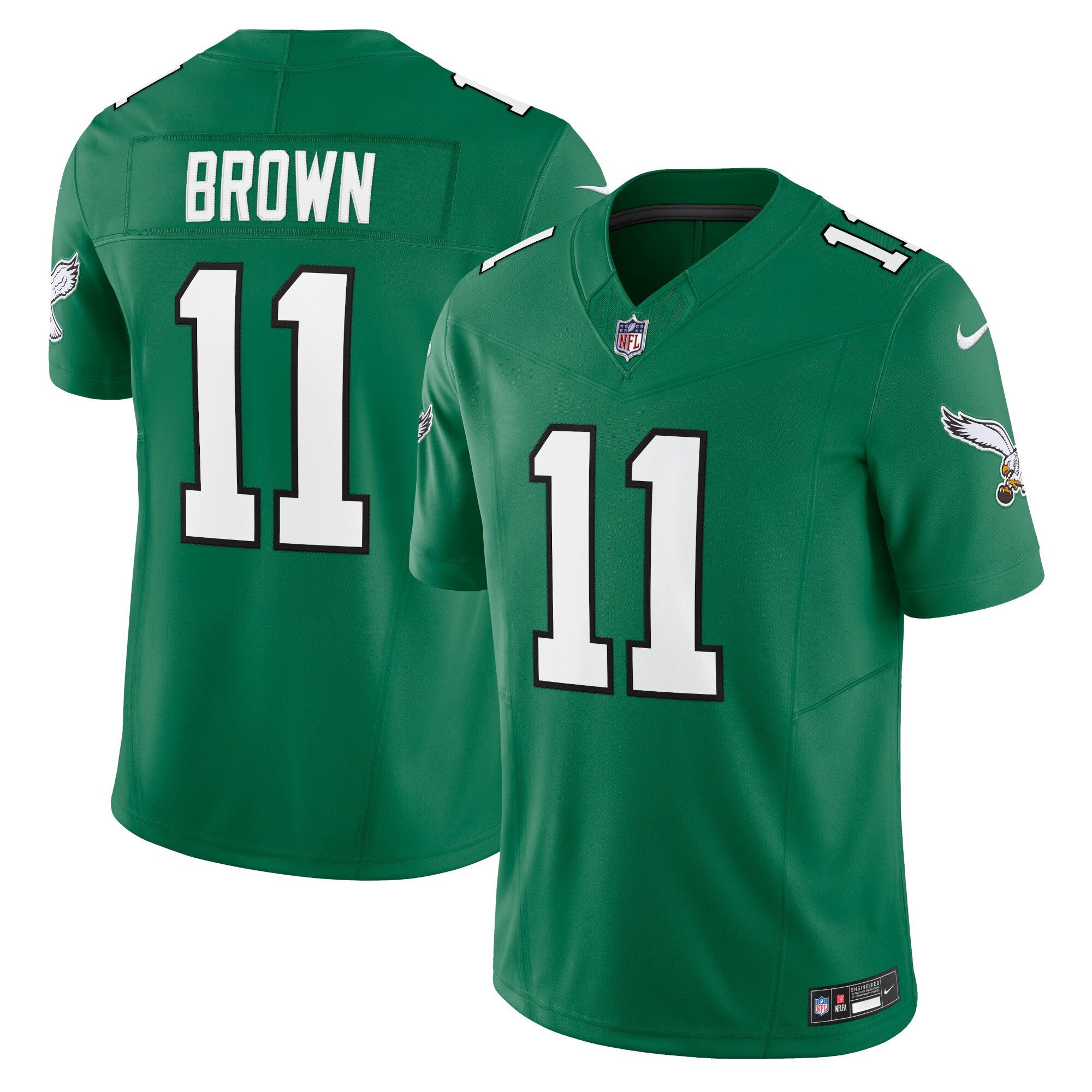 A.j. Brown Philadelphia Eagles green Vapor jersey