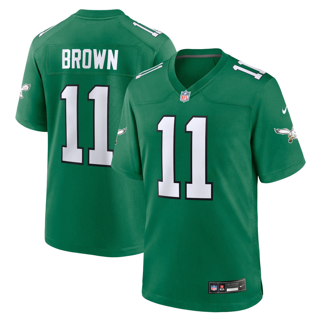 A.j. Brown Philadelphia Eagles green jersey
