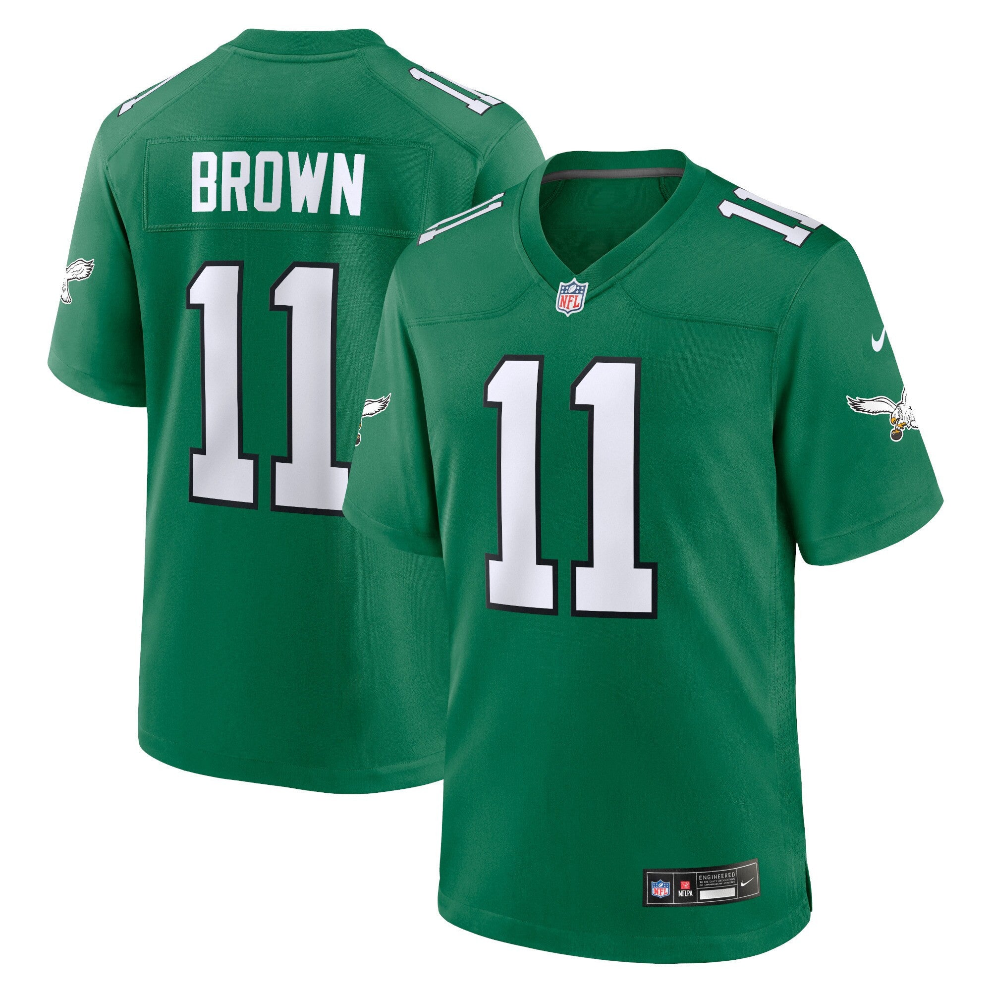A.j. Brown Philadelphia Eagles green jersey