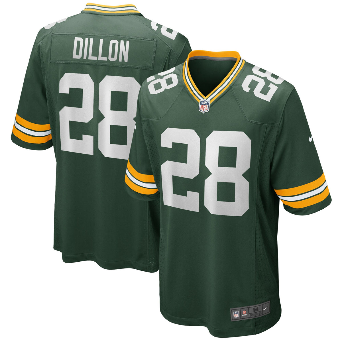 Aj Dillon Green Bay Packers green Game jersey