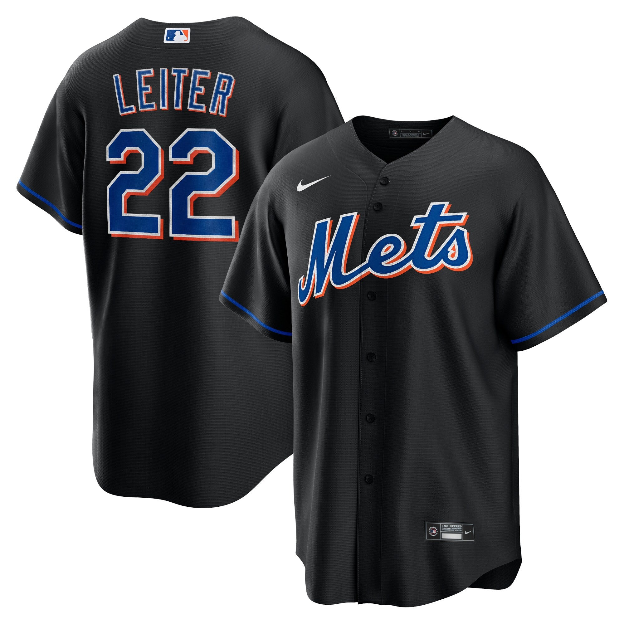Al Leiter New York Mets black Alternate jersey