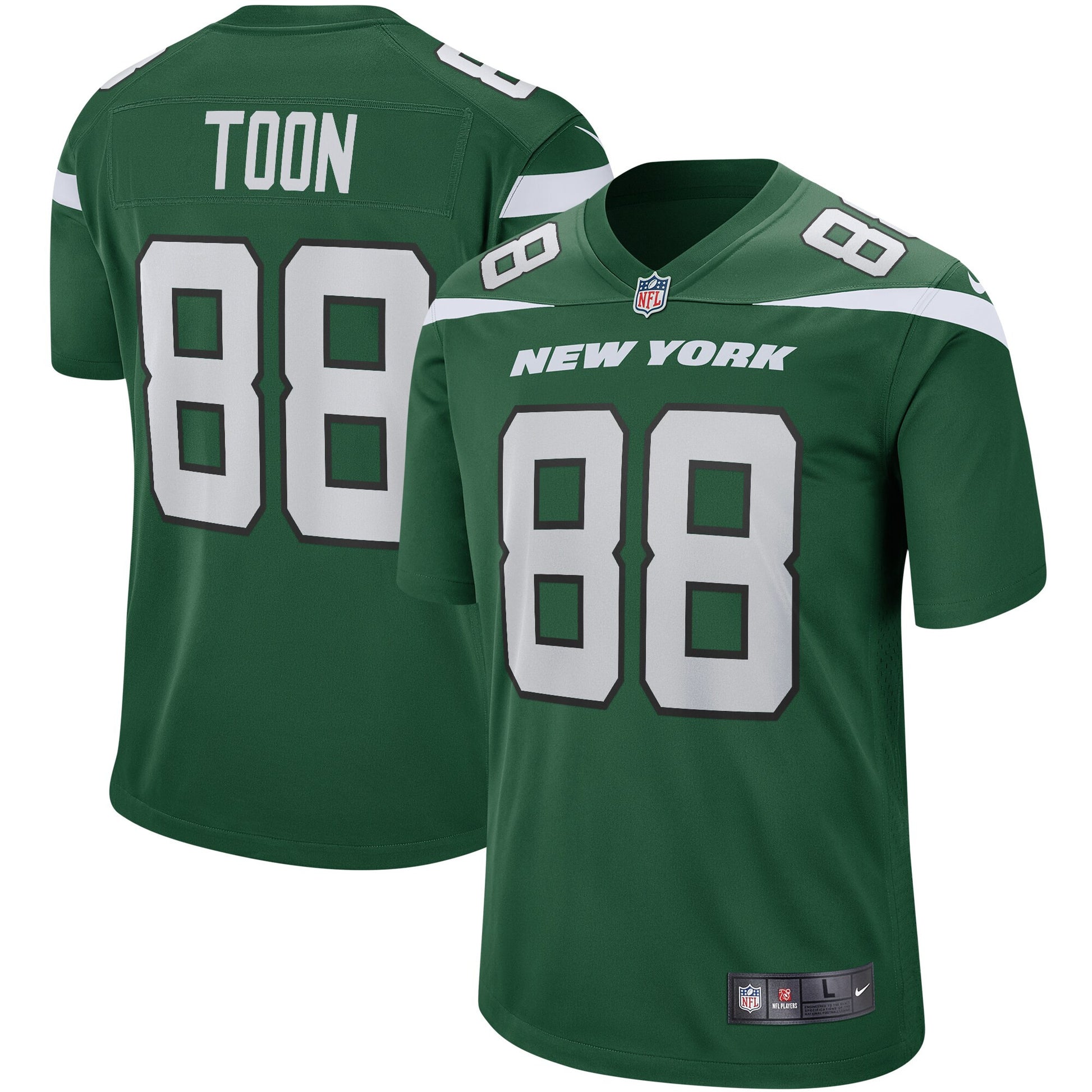 Al Toon New York Jets green Game jersey