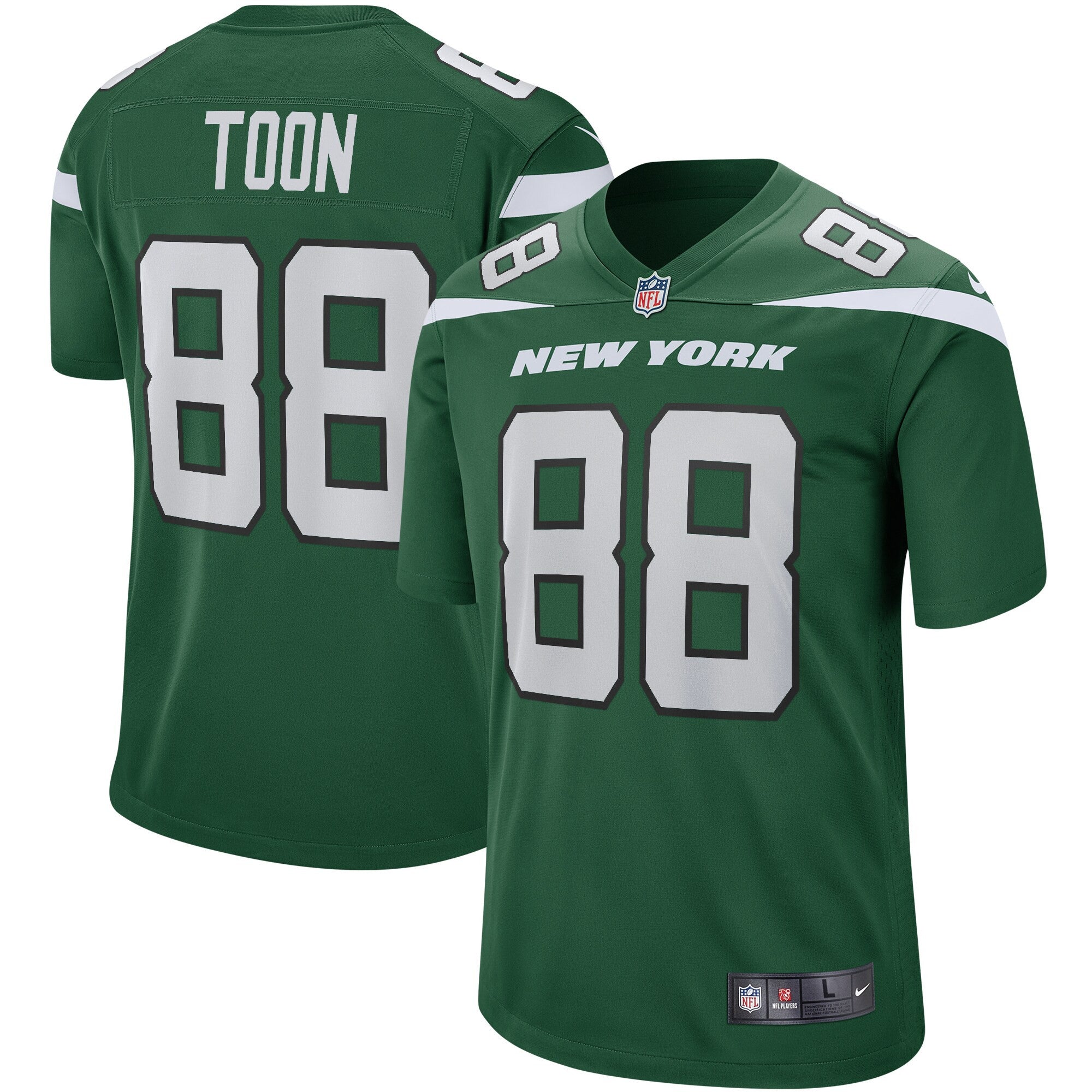 Al Toon New York Jets green Game jersey