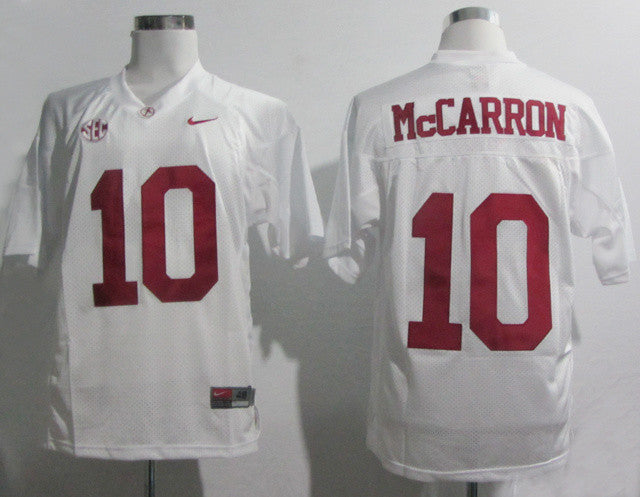 McCARRON Alabama Crimson Tide white jersey