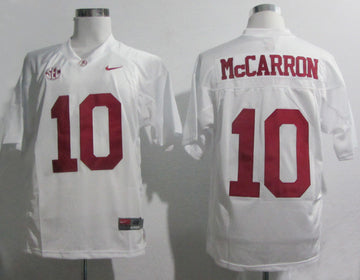 McCARRON Alabama Crimson Tide white jersey