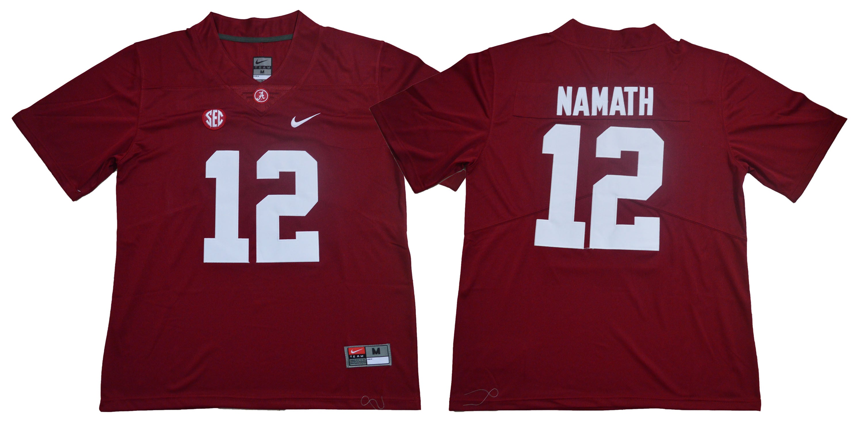 Joe Namath Alabama Crimson Tide red jersey