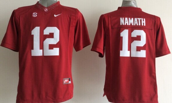 Namath Alabama Crimson Tide red jersey