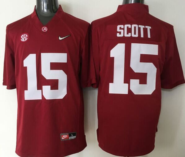 JK Scott Alabama Crimson Tide red jersey