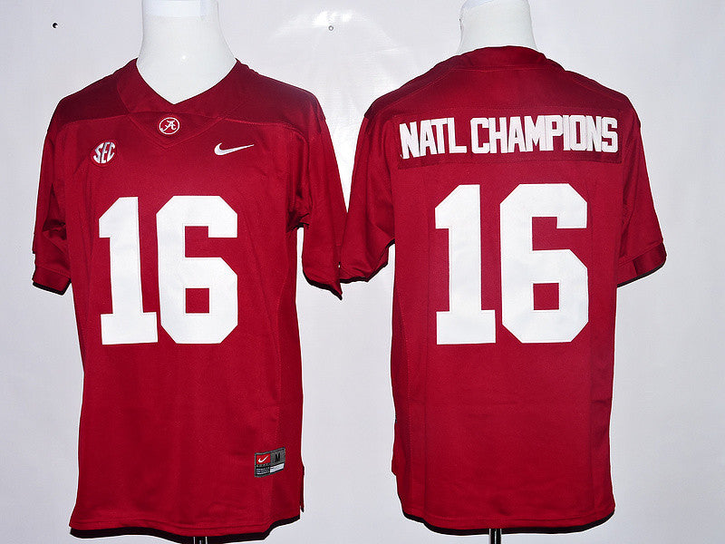 National Champions Alabama Crimson Tide red jersey