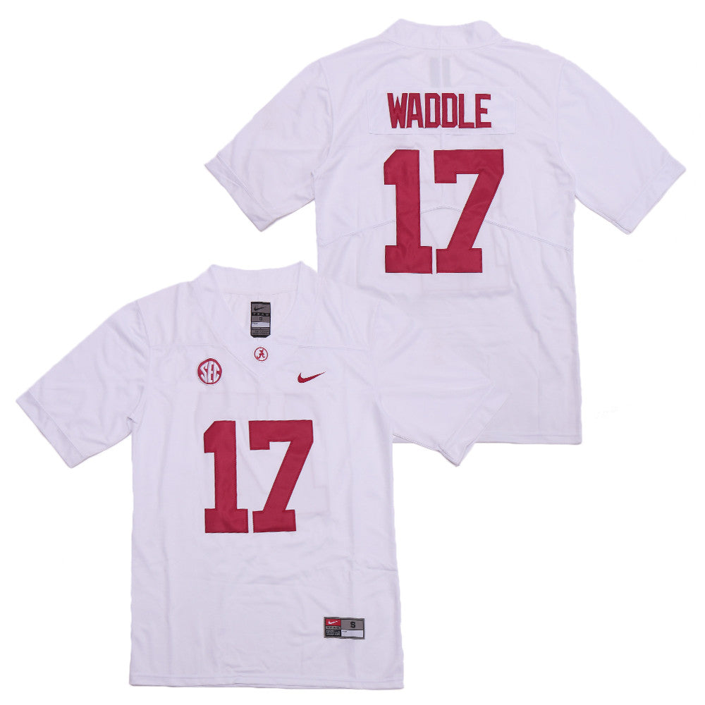 Jaylen Waddle Alabama Crimson Tide white jersey