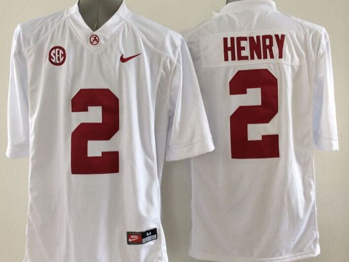 Derrick Henry Alabama Crimson Tide white jersey