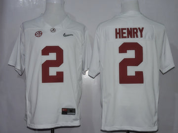 Derrick Henry Alabama Crimson Tide white jersey