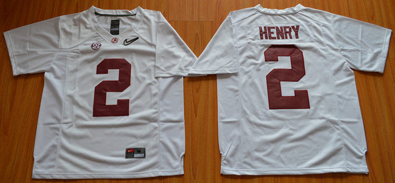 Derrick Henry Alabama Crimson Tide white jersey