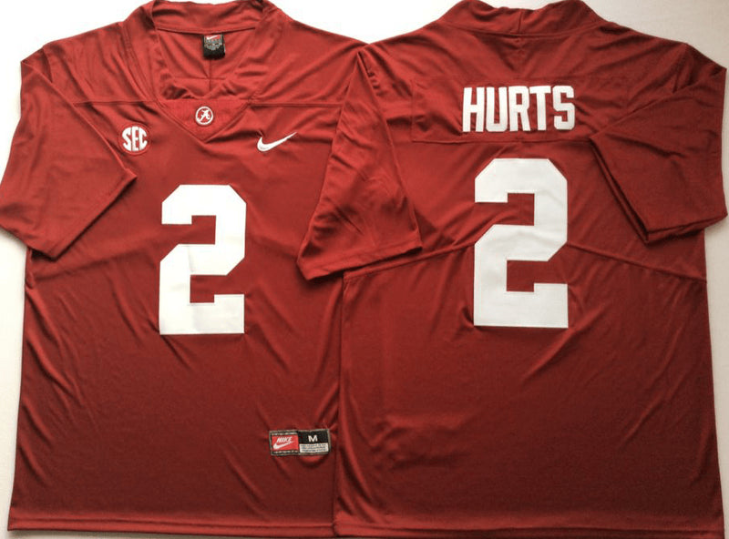 Jalen Hurts Alabama Crimson Tide red jersey