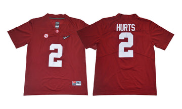 Jalen Hurts Alabama Crimson Tide red jersey
