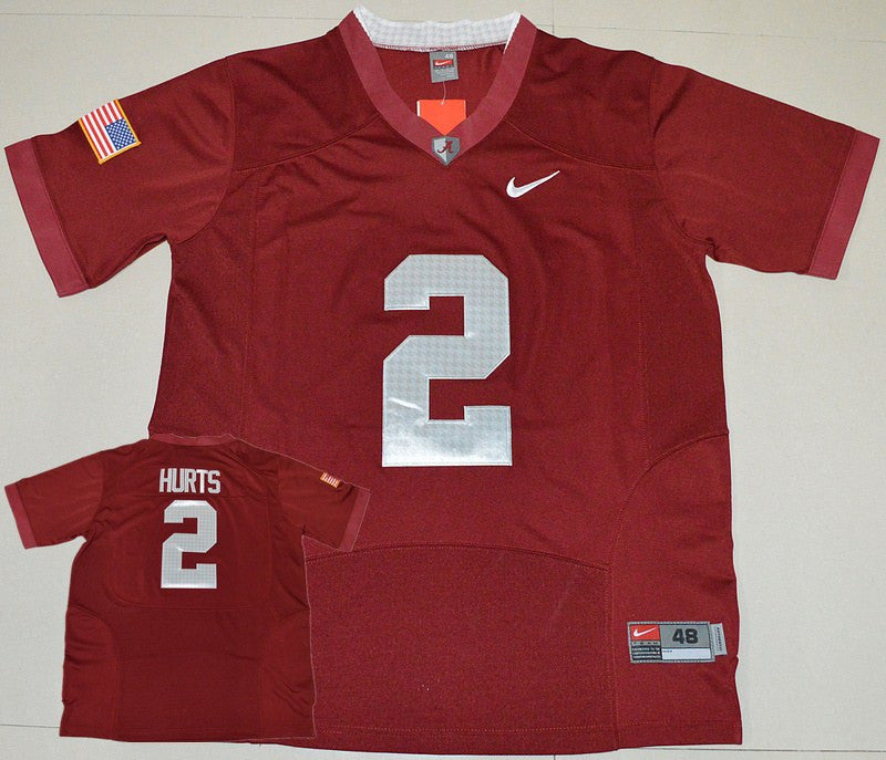 Jalen Hurts Alabama Crimson Tide red jersey