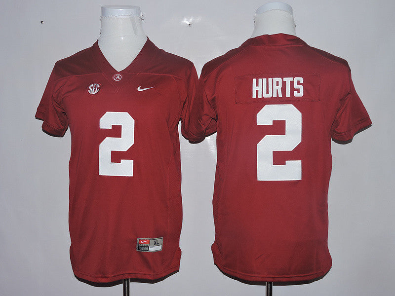 Jalen Hurts Alabama Crimson Tide red jersey