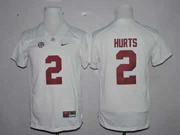 Jalen Hurts Alabama Crimson Tide white jersey