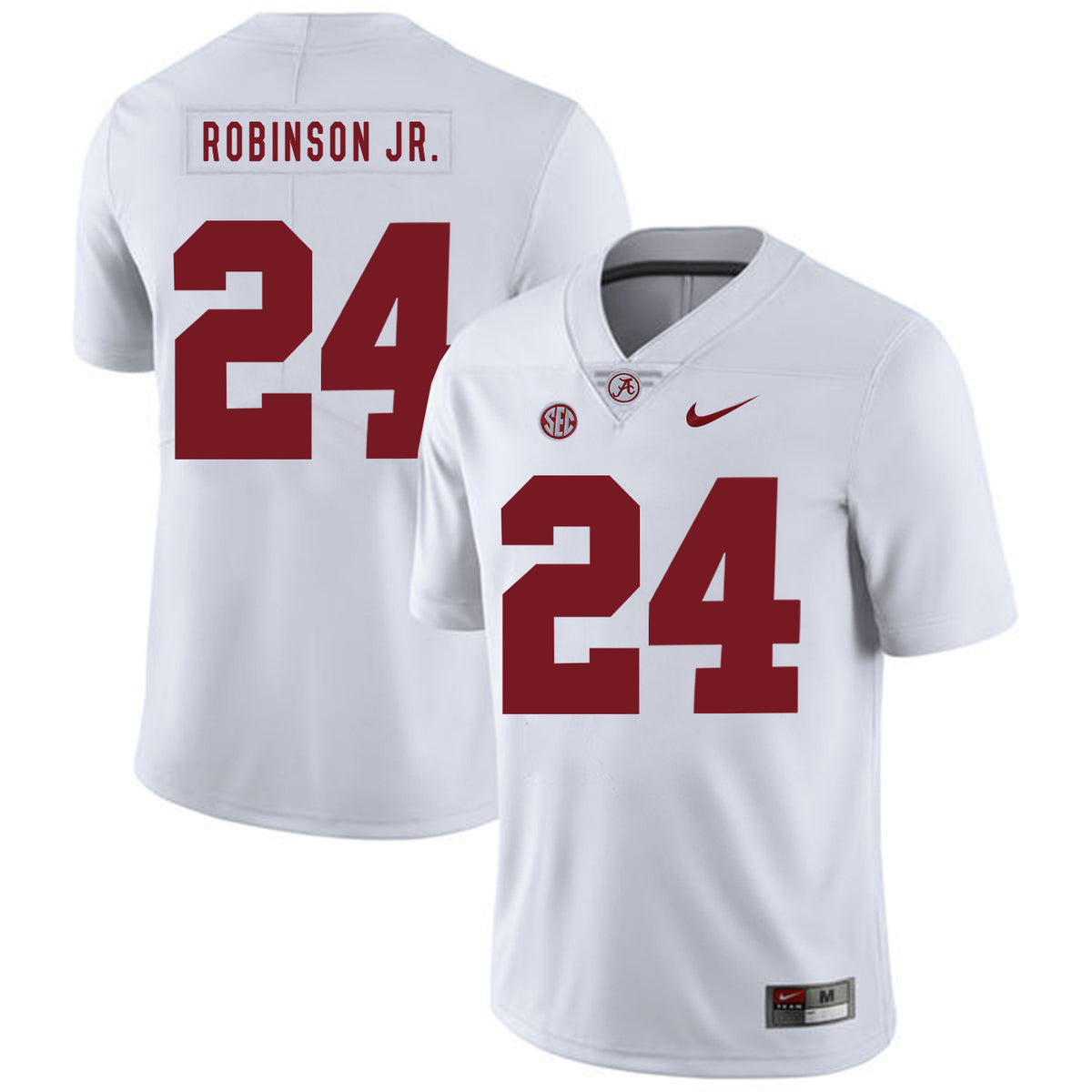 Brian Robinson Jr Alabama Crimson Tide white jersey