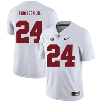 Brian Robinson Jr Alabama Crimson Tide white jersey