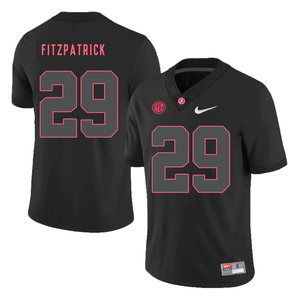 Minkah Fitzpatrick Alabama Crimson Tide black Shadow jersey