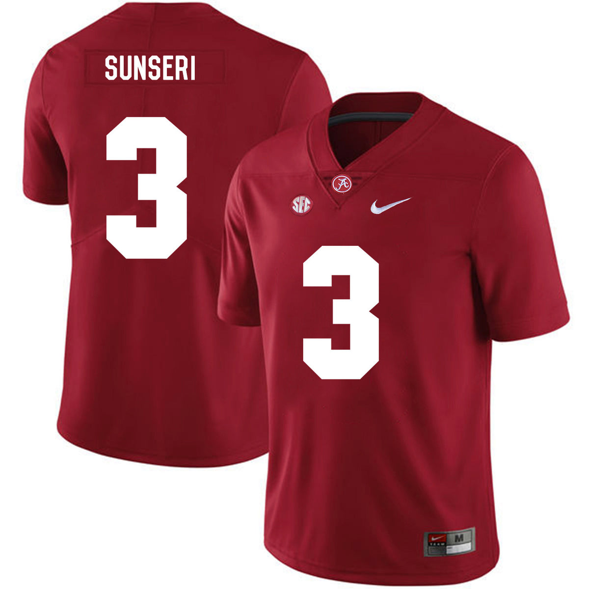 Vinnie Sunseri Alabama Crimson Tide red jersey