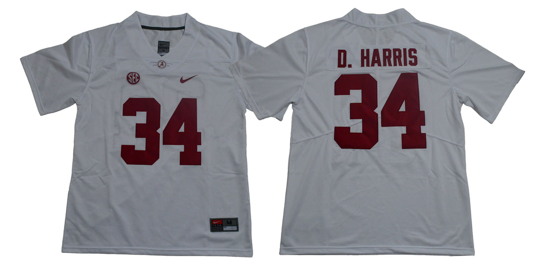 Damien Harris Alabama Crimson Tide white jersey