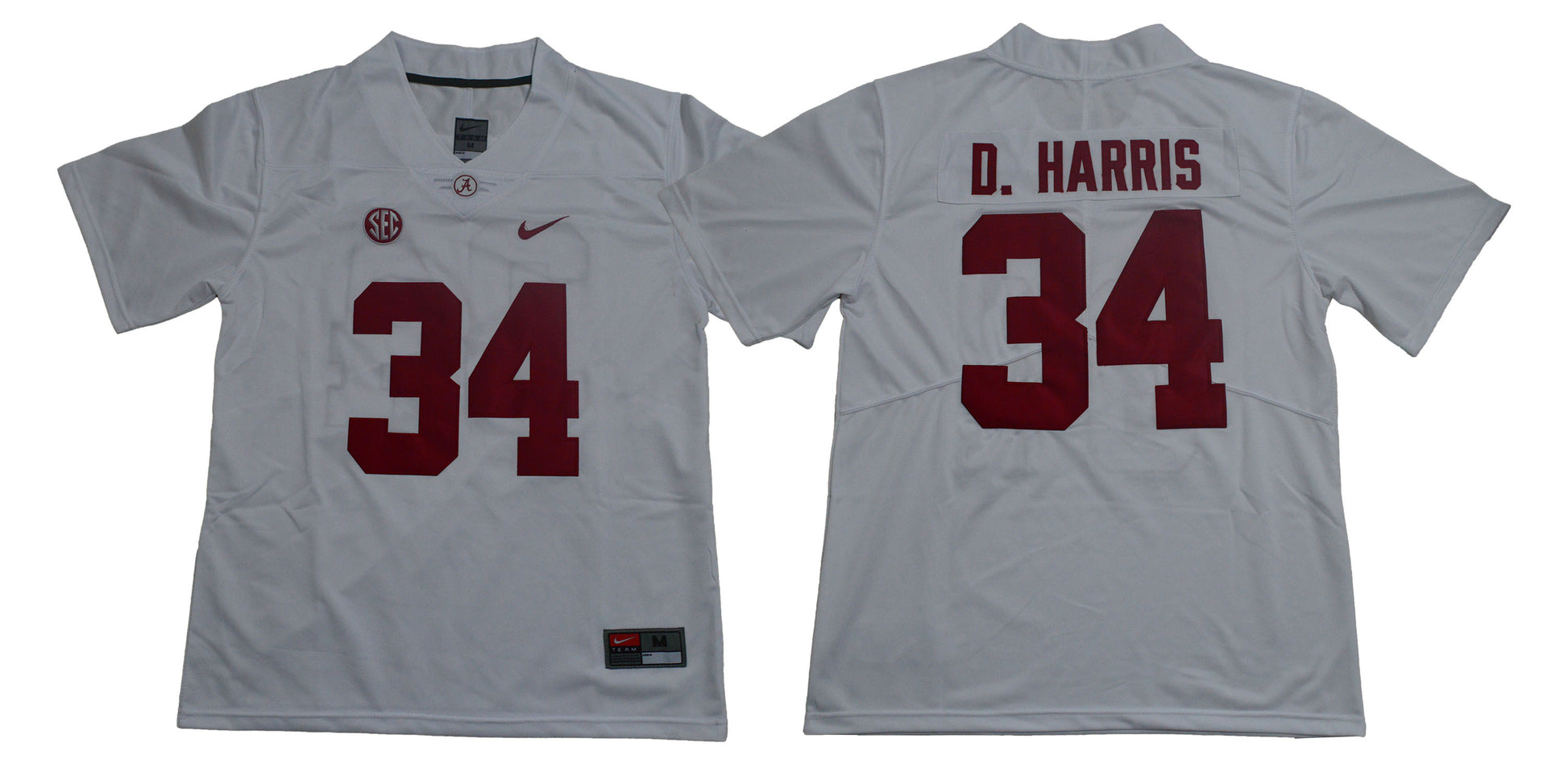 Damien Harris Alabama Crimson Tide white jersey