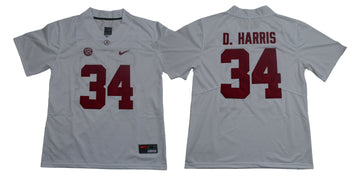 Damien Harris Alabama Crimson Tide white jersey