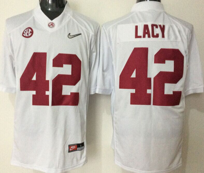 Eddie Lacy Alabama Crimson Tide white jersey